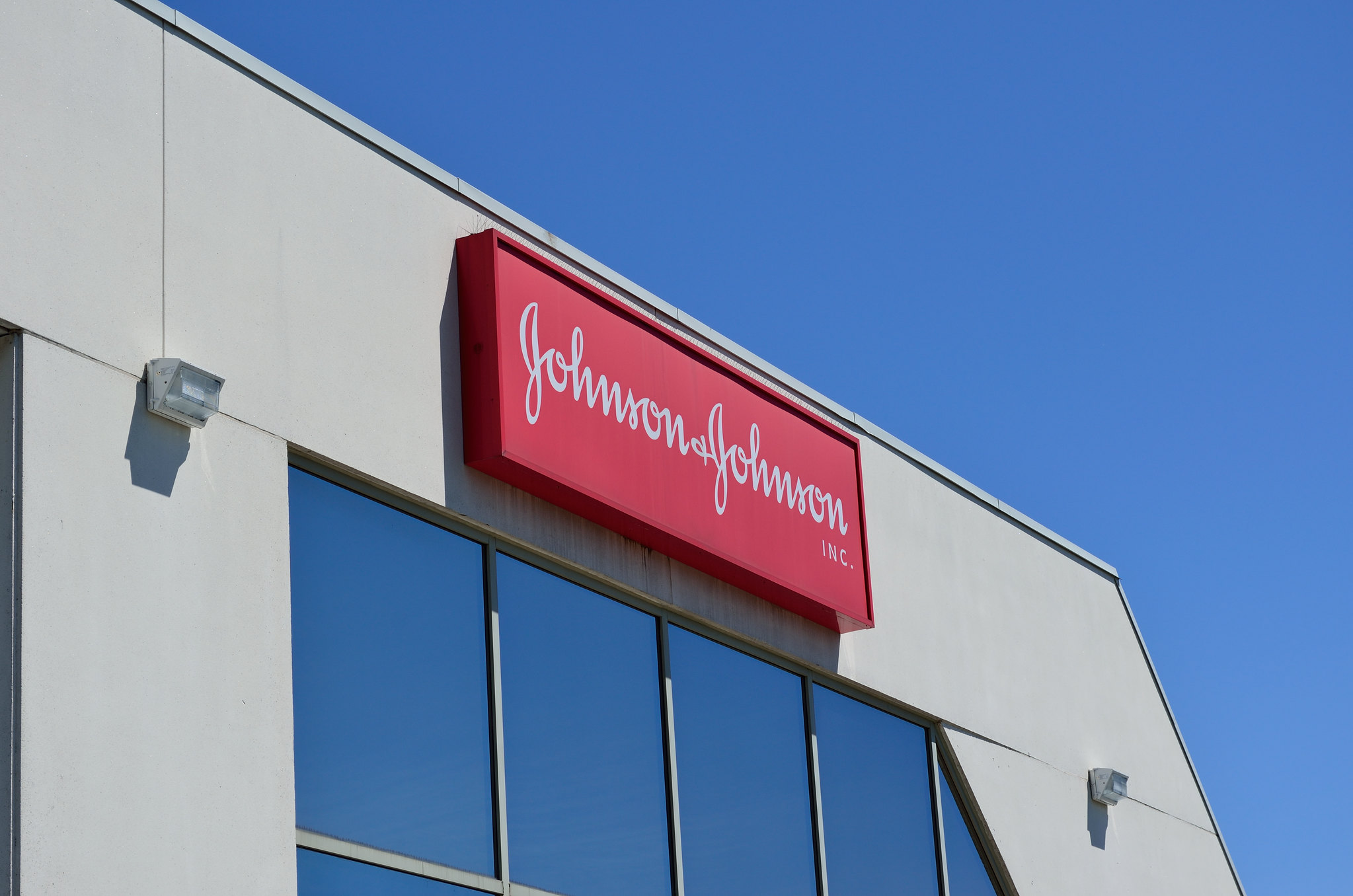 Johnson & Johnson logo on building image